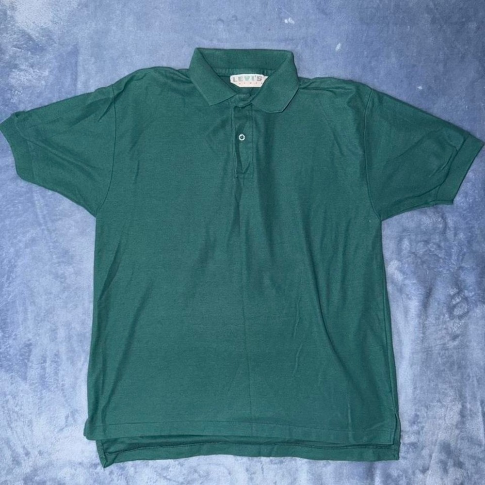 Vintage Levi's green polo‎ shirt men Size M